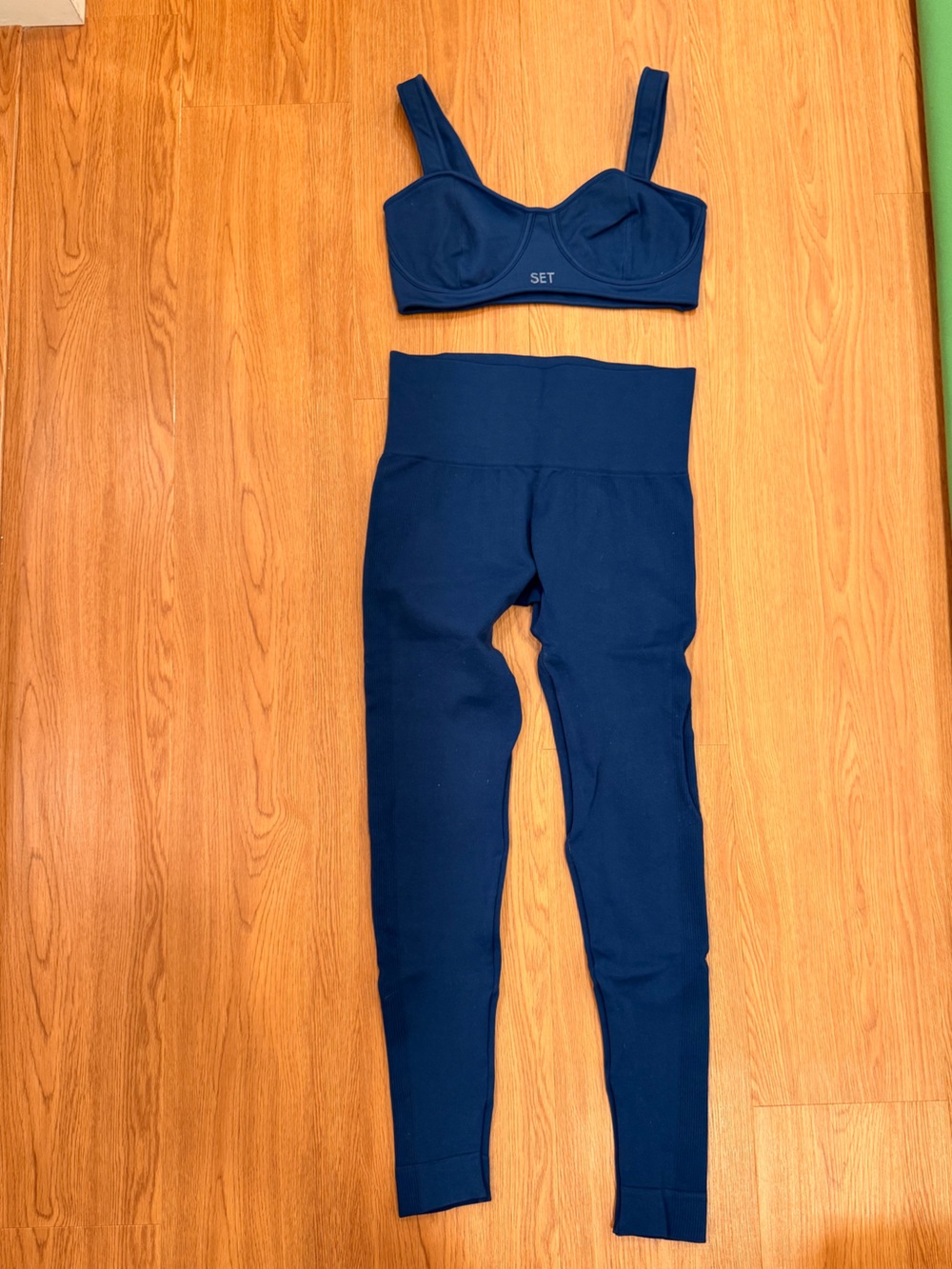 SET ACTIVE SCULPT-FLEX royal blue activewear set size small